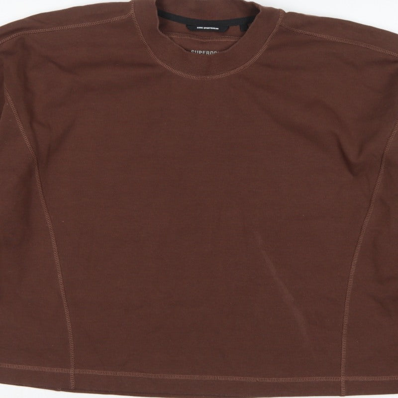 Superdry Women’s Brown M/L Code Sportswear Crew Neck Sweatshirt