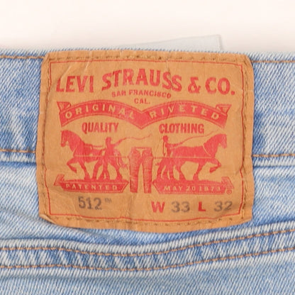 Levi's 512 Men's Blue Light Wash Slim Tapered Jeans W33 L32