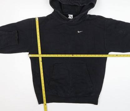 Nike Men’s Black XS Pullover Hoodie Embroidered Logo Kangaroo Pocket