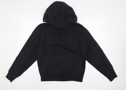 Nike Men’s Black XS Pullover Hoodie Embroidered Logo Kangaroo Pocket