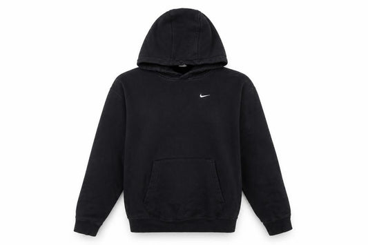 Nike Men’s Black XS Pullover Hoodie Embroidered Logo Kangaroo Pocket