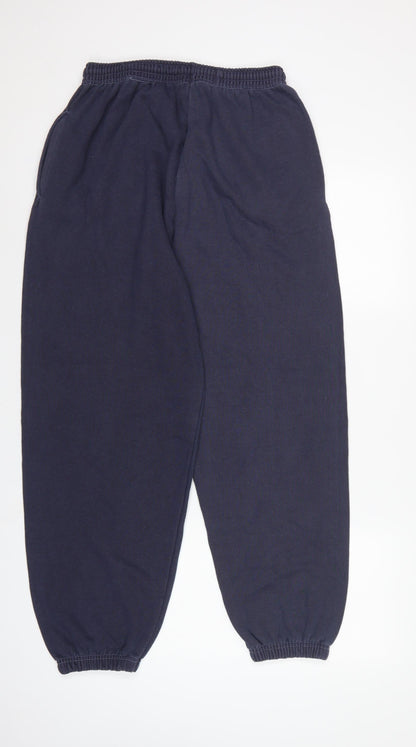 iets frans... Teens Navy Blue M Fleece Jogger Sweatpants Logo