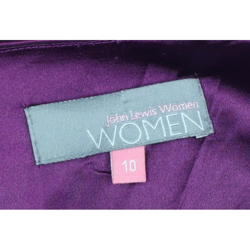 John Lewis Women Purple Size 10 Bodycon Satin Ruched Party Dress