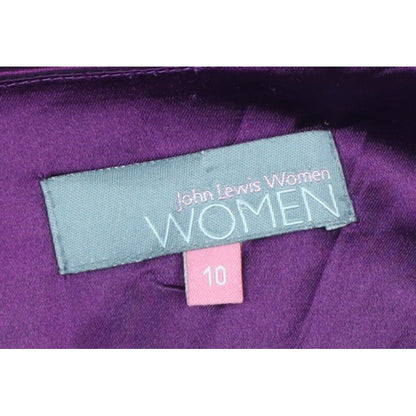 John Lewis Women Purple Size 10 Bodycon Satin Ruched Party Dress