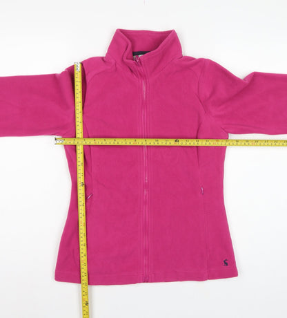 Joules Women’s Pink UK 8 Fleece Full Zip Lightweight Jacket Pockets