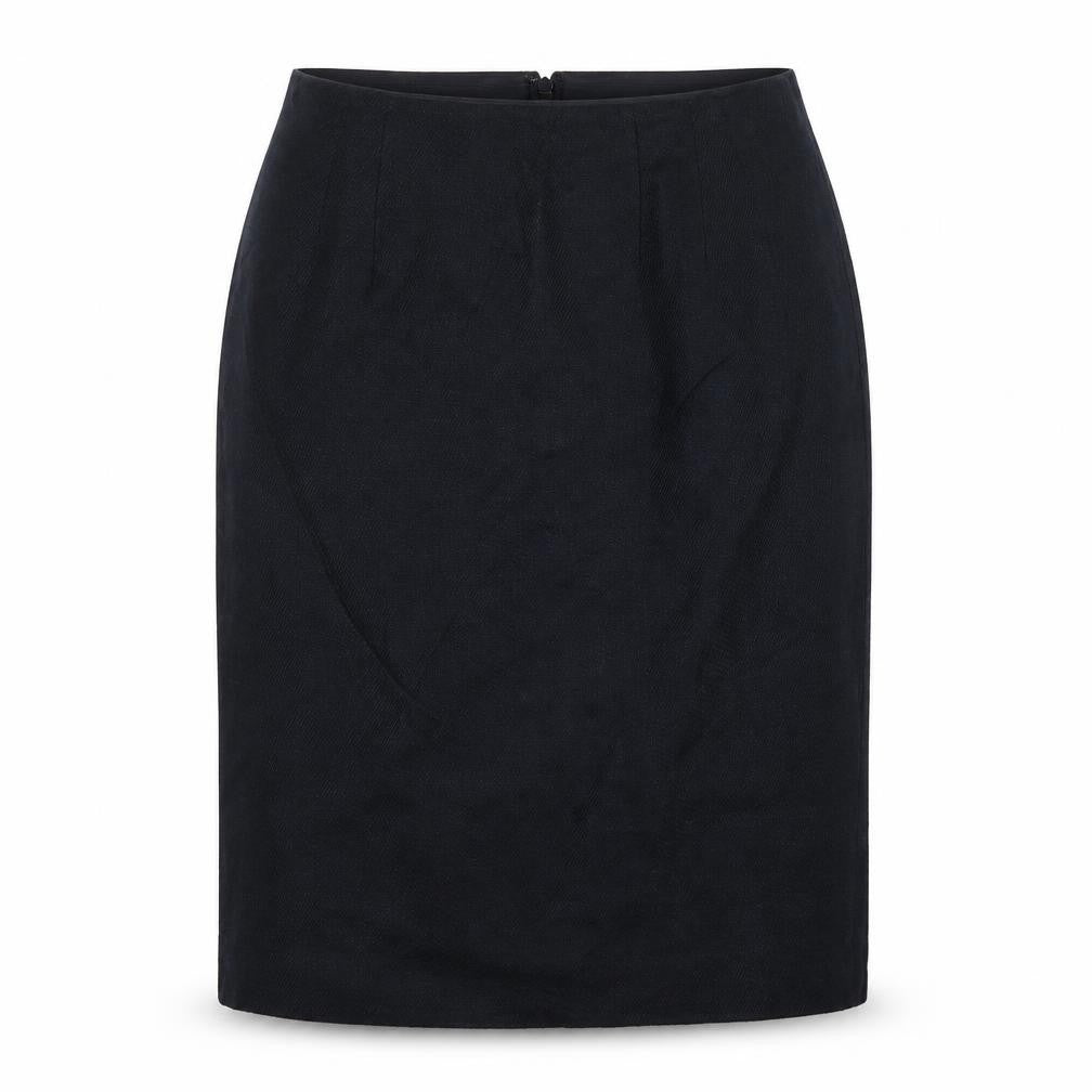 Hobbs Women Blue UK 16 Linen Cotton Knee Length Pencil Skirt