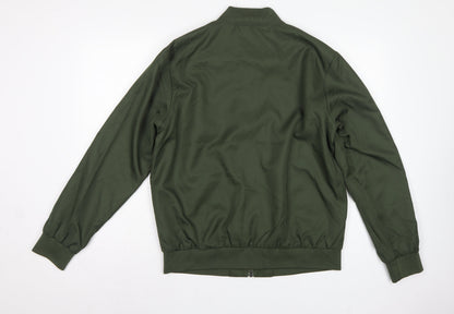 Topman Men’s Green M Bomber Jacket Full Zip Lined