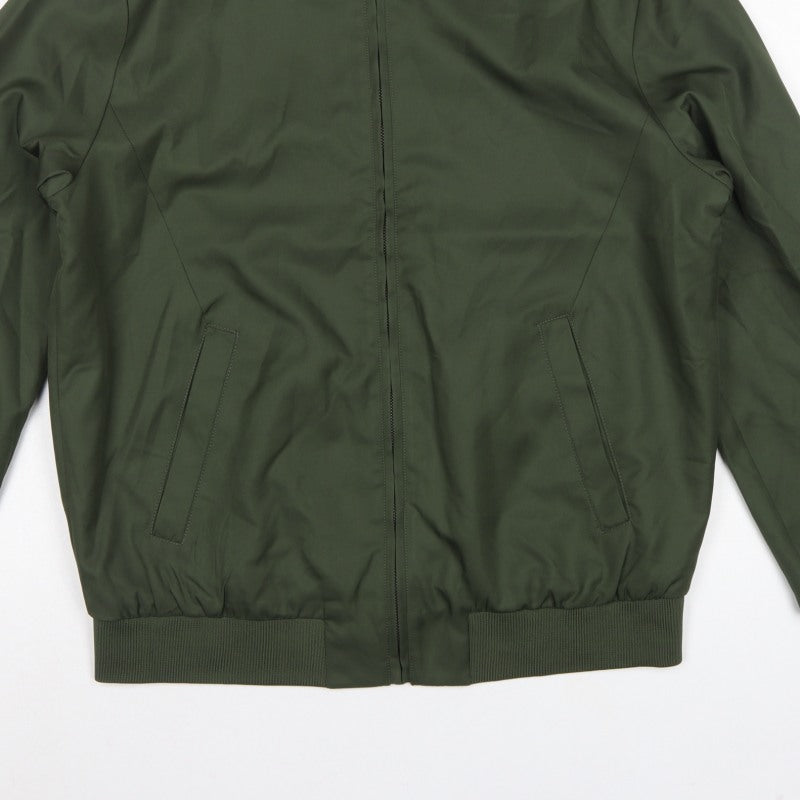 Topman Men’s Green M Bomber Jacket Full Zip Lined
