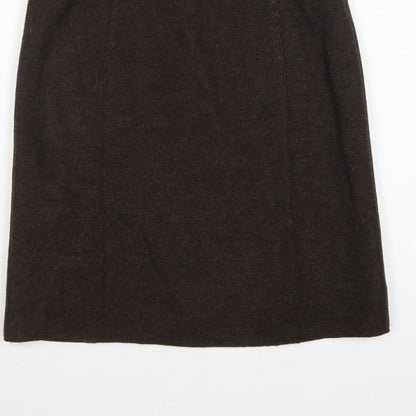 Giesswein Women Brown UK 12 Wool Pencil Knee Length Skirt