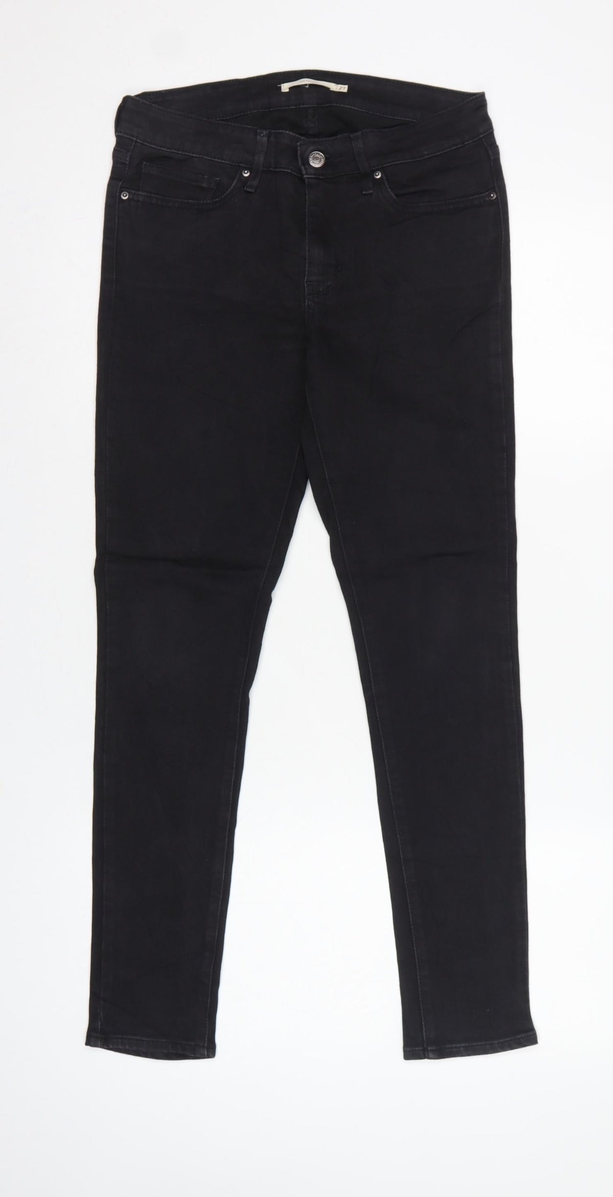 Levi's Women Black 27 711 Skinny Mid Rise Stretch Jeans