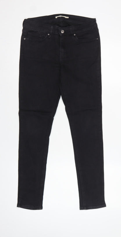 Levi's Women Black 27 711 Skinny Mid Rise Stretch Jeans