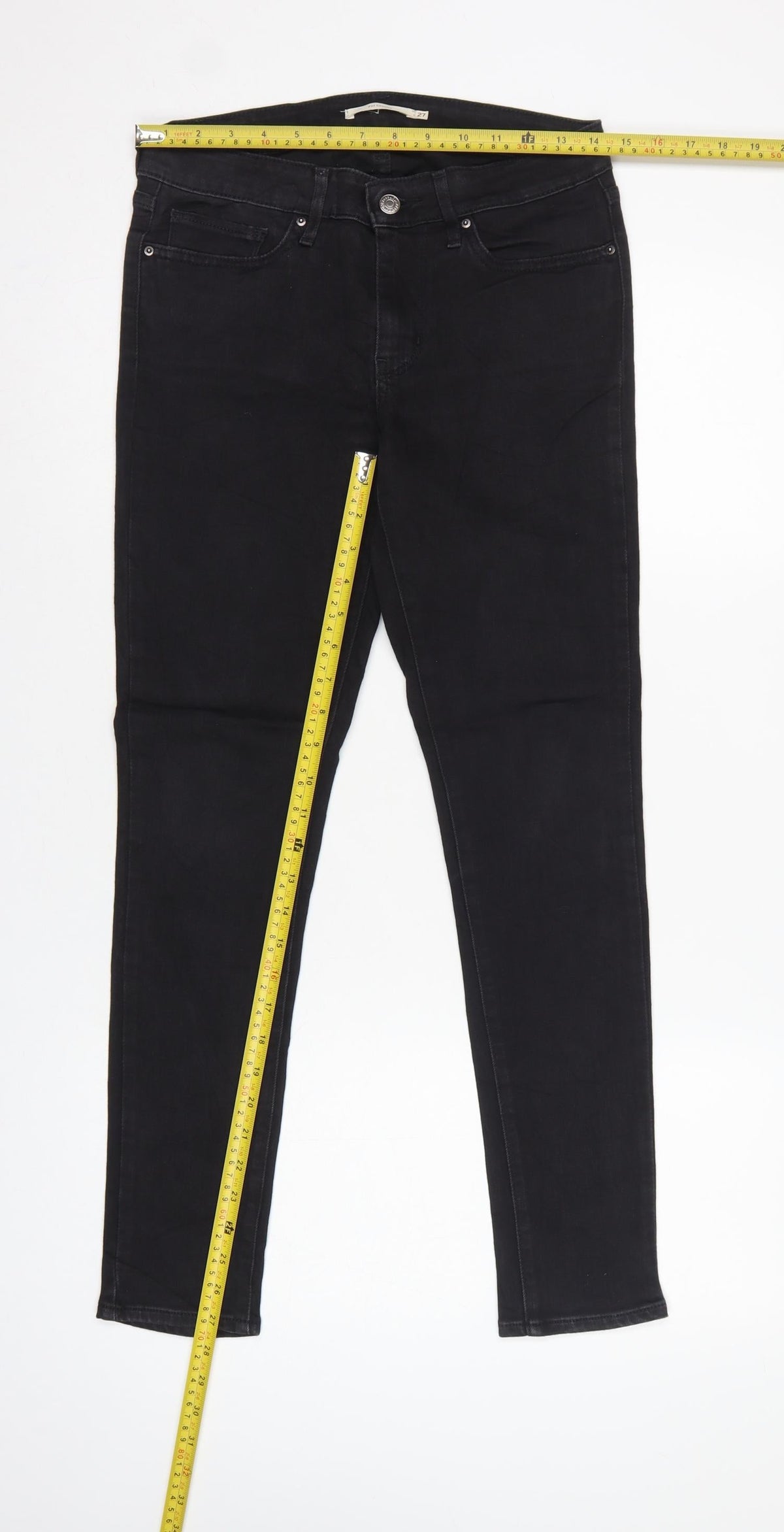 Levi's Women Black 27 711 Skinny Mid Rise Stretch Jeans