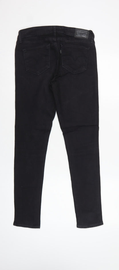 Levi's Women Black 27 711 Skinny Mid Rise Stretch Jeans