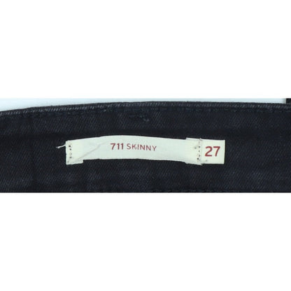 Levi's Women Black 27 711 Skinny Mid Rise Stretch Jeans