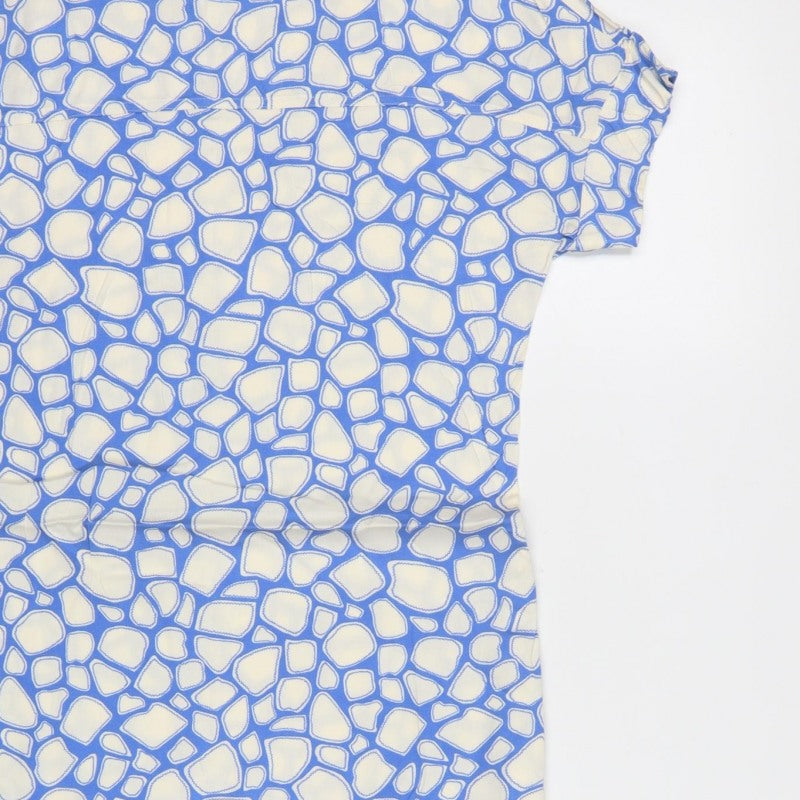 Marks & Spencer Women Blue Geometric UK 8 Shift Mini Dress
