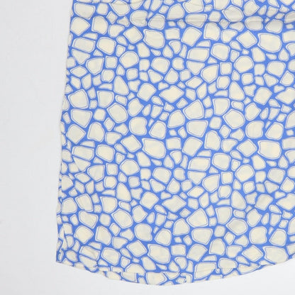 Marks & Spencer Women Blue Geometric UK 8 Shift Mini Dress