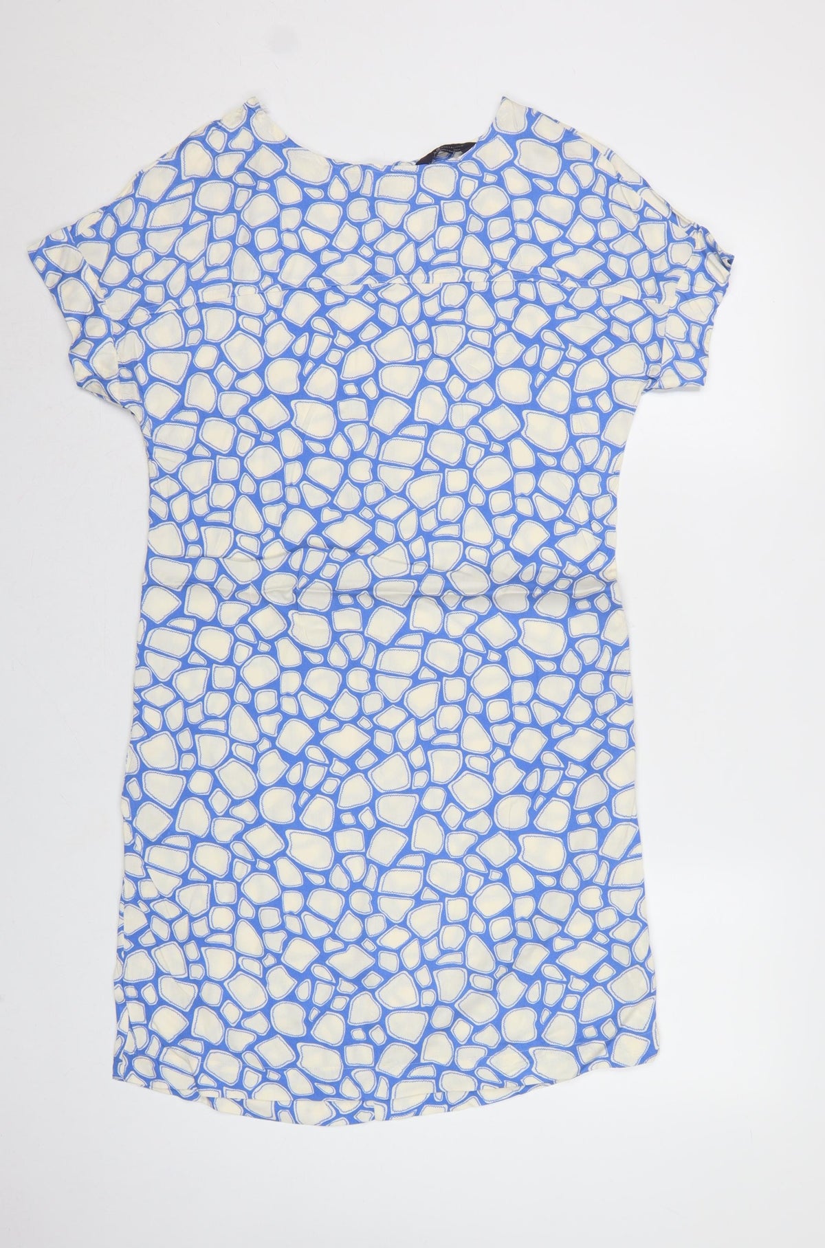 Marks & Spencer Women Blue Geometric UK 8 Shift Mini Dress