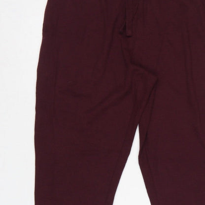 Marks and Spencer Men’s Burgundy L Knit Drawstring Lounge Pants