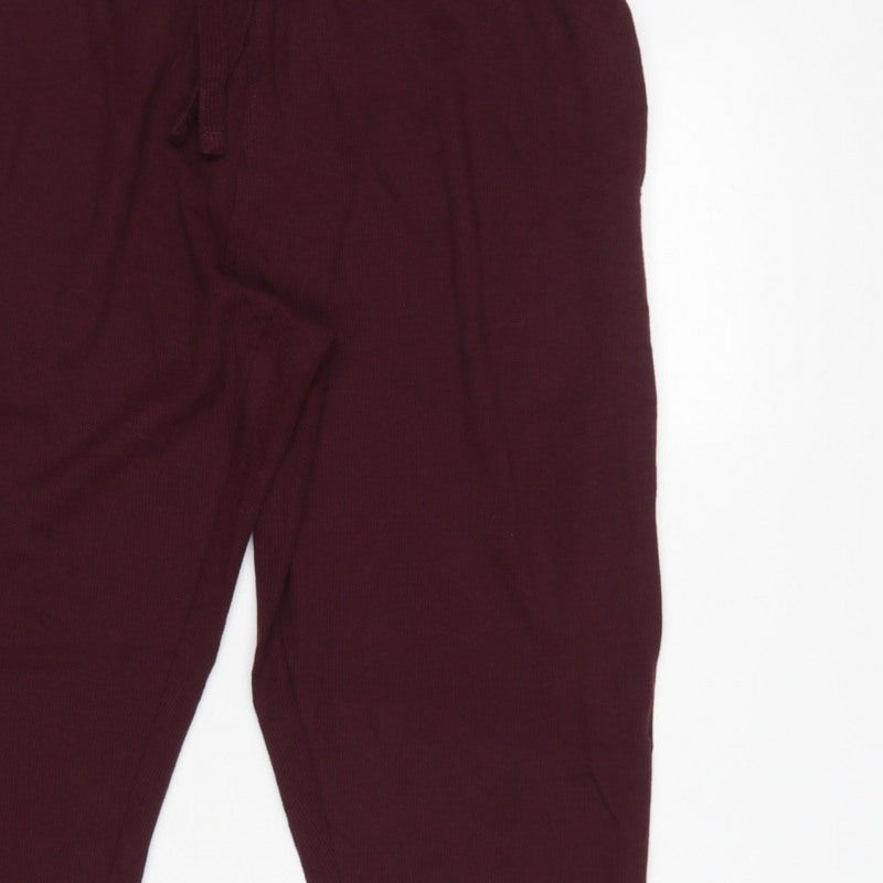 Marks and Spencer Men’s Burgundy L Knit Drawstring Lounge Pants