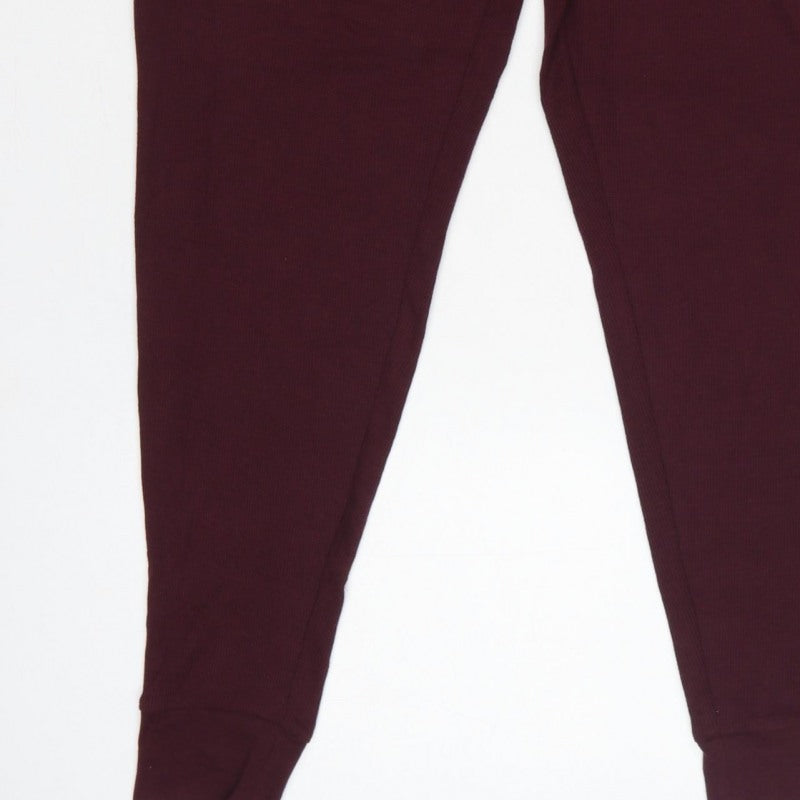Marks and Spencer Men’s Burgundy L Knit Drawstring Lounge Pants