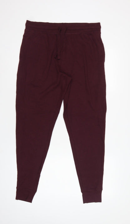 Marks and Spencer Men’s Burgundy L Knit Drawstring Lounge Pants