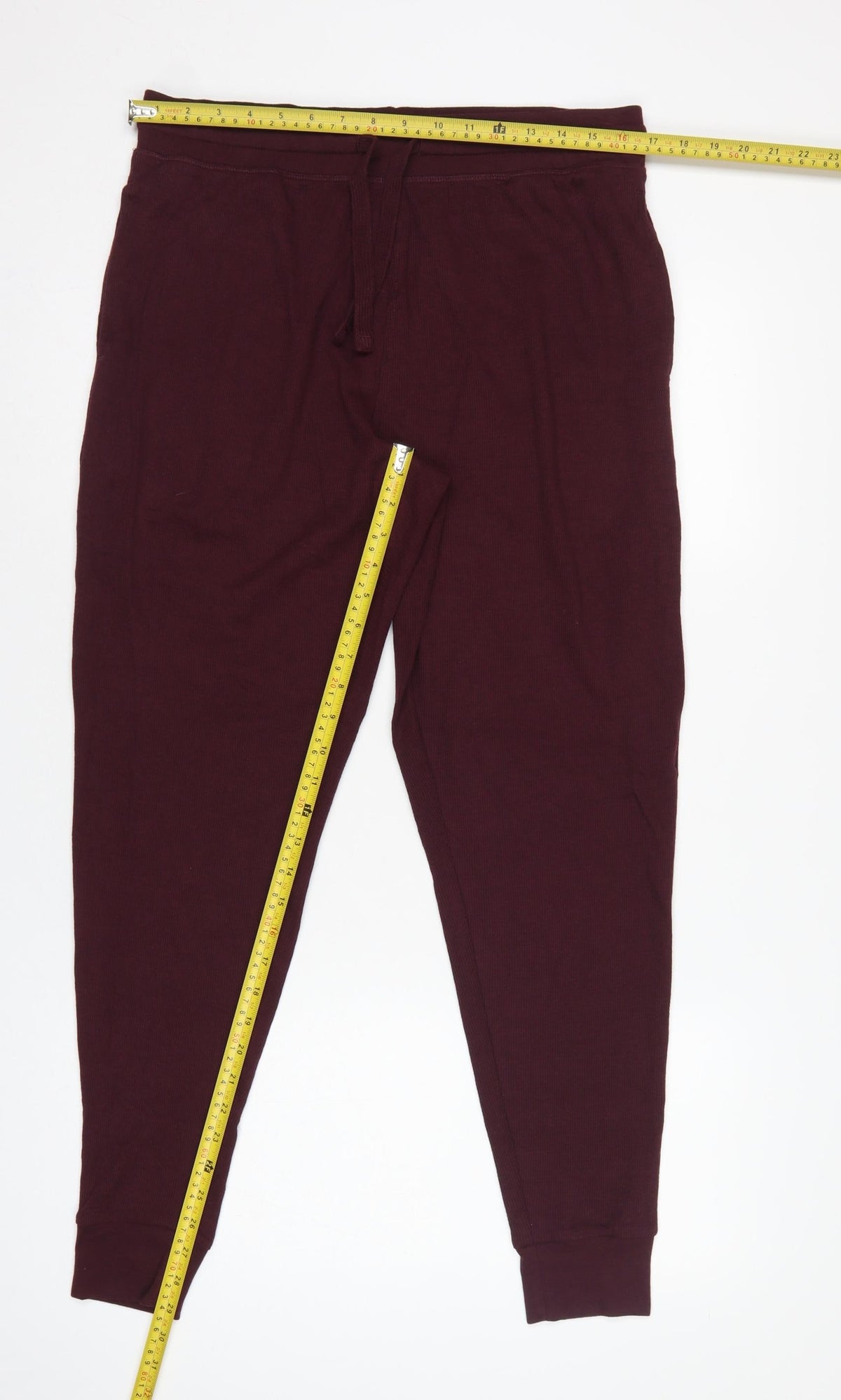 Marks and Spencer Men’s Burgundy L Knit Drawstring Lounge Pants
