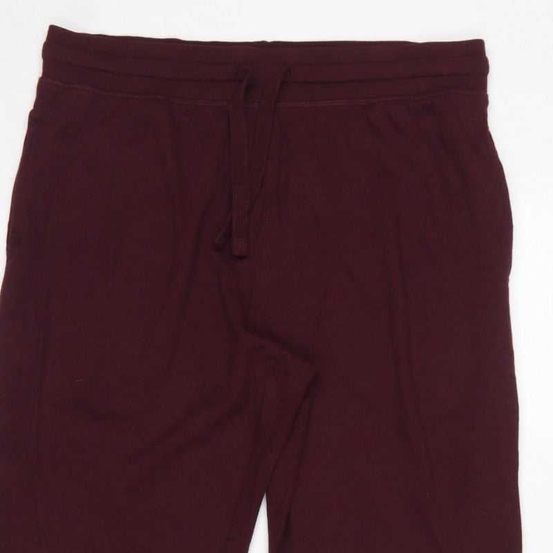 Marks and Spencer Men’s Burgundy L Knit Drawstring Lounge Pants