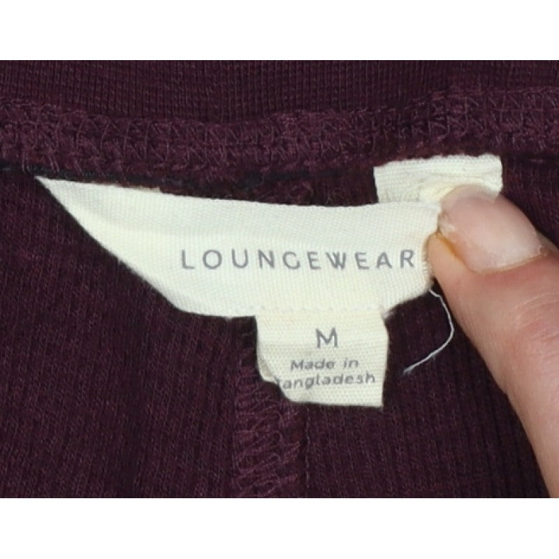 Marks and Spencer Men Purple M Drawstring Jersey Lounge Pants