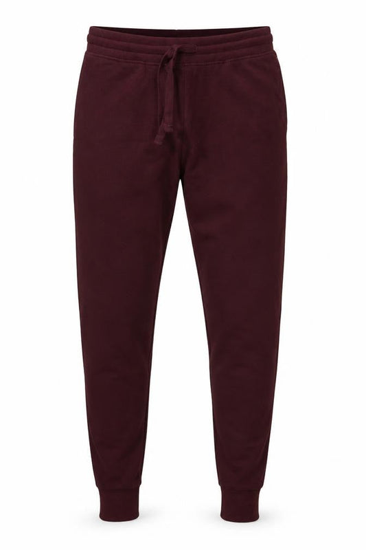 Front view of Marks and Spencer Men Purple M Drawstring Jersey Lounge Pants