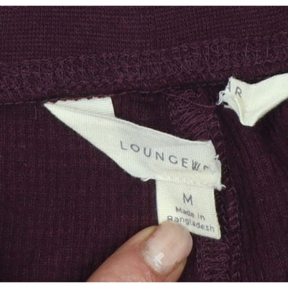 Marks & Spencer Men Red M Ribbed Drawstring Lounge Pyjama Pants