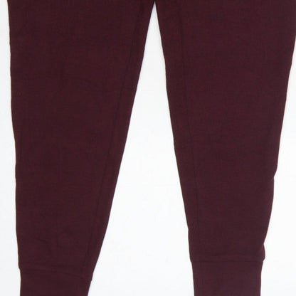 Marks & Spencer Men Red M Ribbed Drawstring Lounge Pyjama Pants