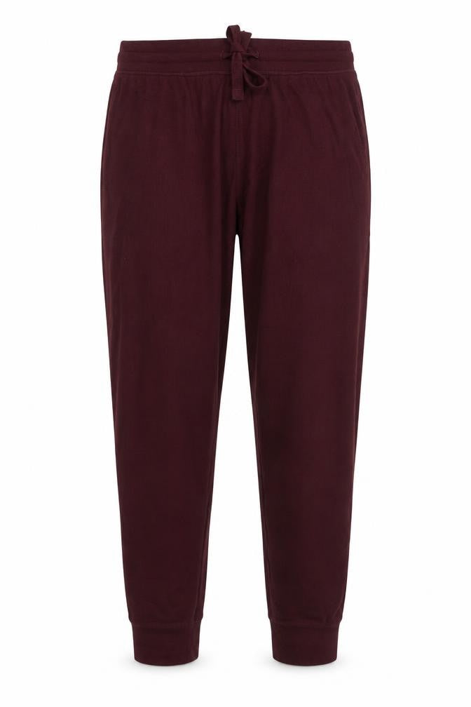 Marks & Spencer Men Red M Ribbed Drawstring Lounge Pyjama Pants