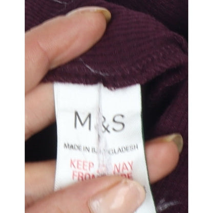 M&S Men’s Purple L Loungewear Jogger Lounge Pants Drawstring