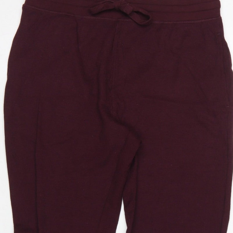 M&S Men’s Purple L Loungewear Jogger Lounge Pants Drawstring