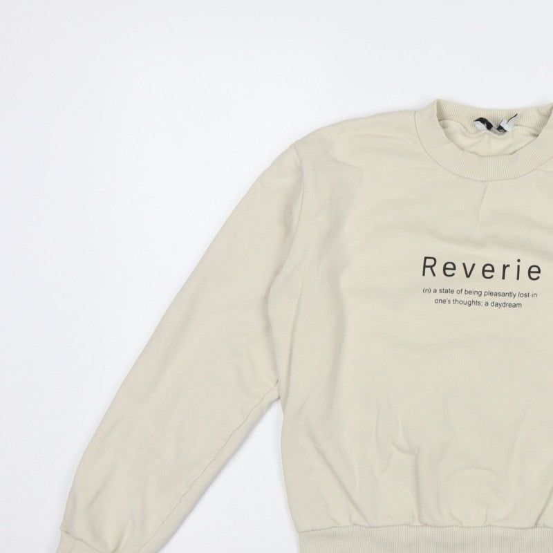 NA-KD Reborn Women’s Ivory M Reverie Graphic Cotton Sweatshirt