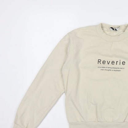 NA-KD Reborn Women’s Ivory M Reverie Graphic Cotton Sweatshirt