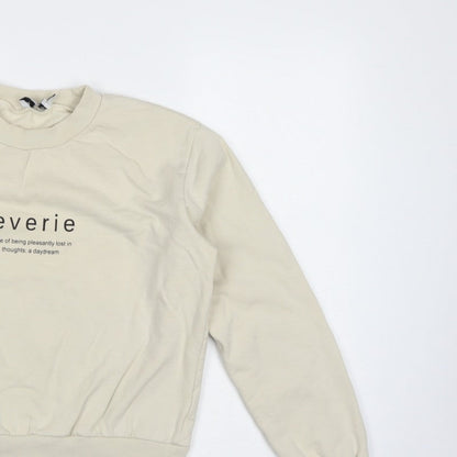 NA-KD Reborn Women’s Ivory M Reverie Graphic Cotton Sweatshirt