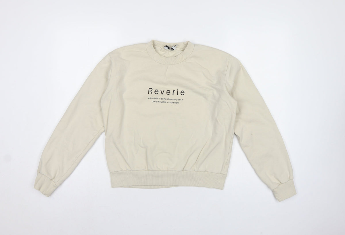 NA-KD Reborn Women’s Ivory M Reverie Graphic Cotton Sweatshirt