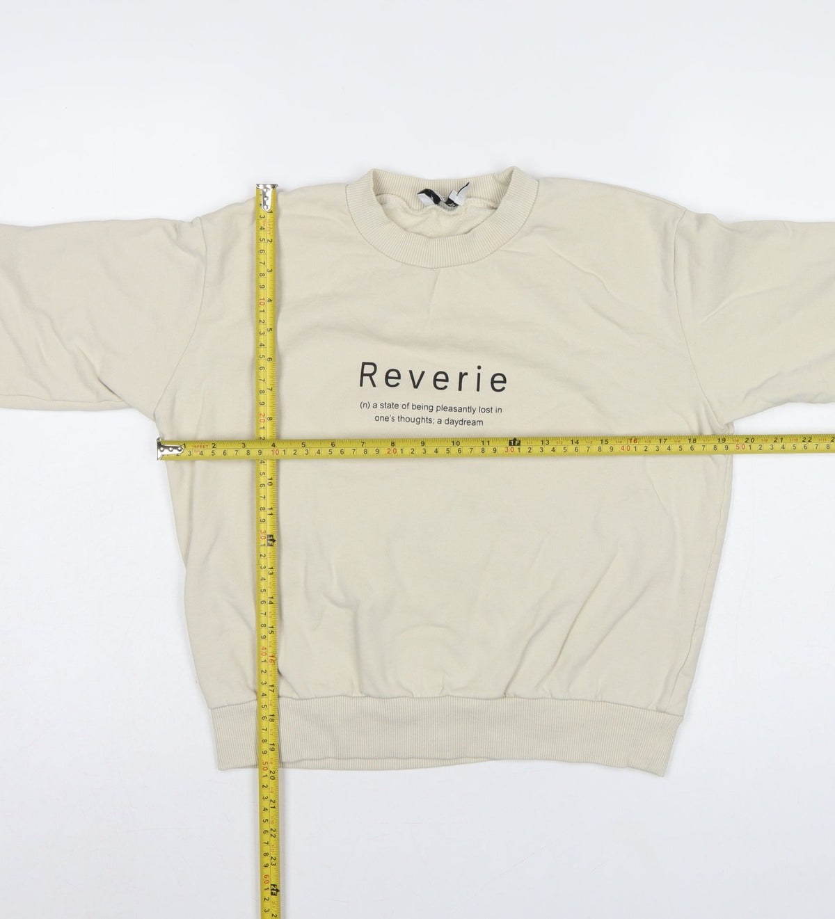 NA-KD Reborn Women’s Ivory M Reverie Graphic Cotton Sweatshirt