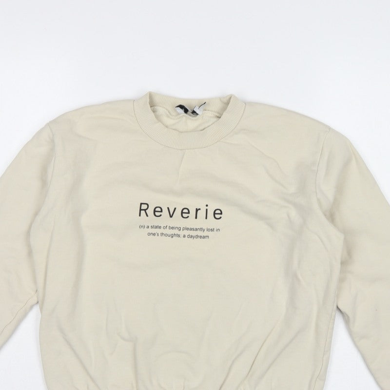 NA-KD Reborn Women’s Ivory M Reverie Graphic Cotton Sweatshirt