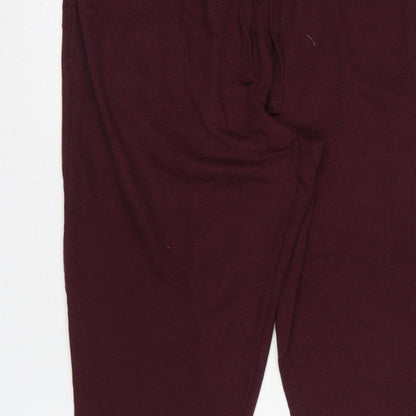 Marks and Spencer Men Red XL Jersey Drawstring Lounge Pants