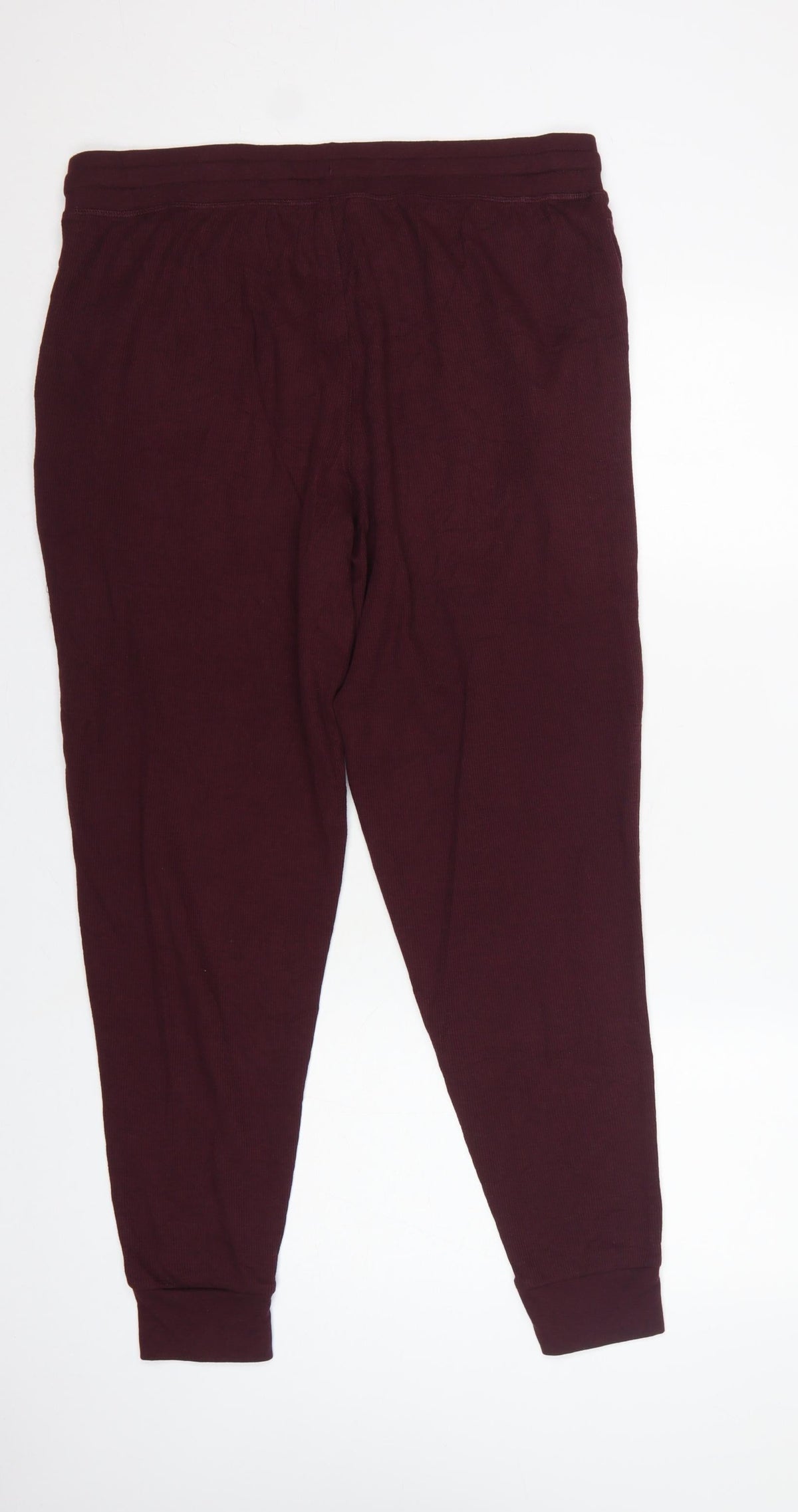 Marks and Spencer Men Red XL Jersey Drawstring Lounge Pants