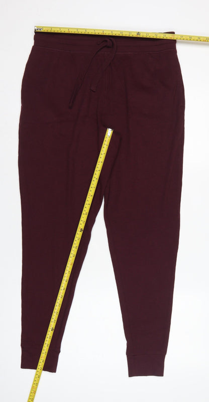 Marks and Spencer Men’s Purple L Viscose Jersey Drawstring Lounge Pants