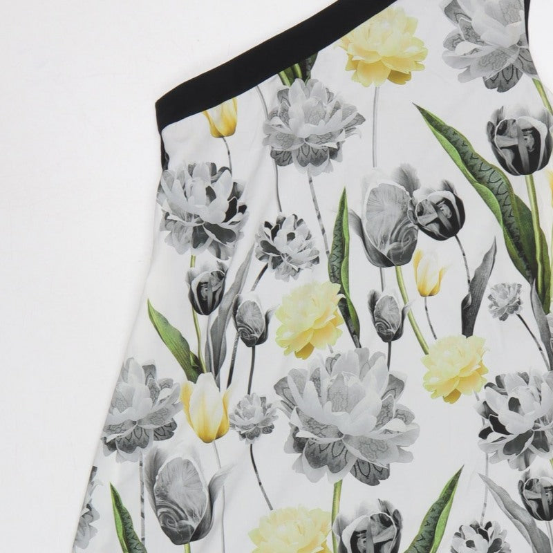 Ted Baker Women Multicoloured Floral One Shoulder A-Line Dress UK 10