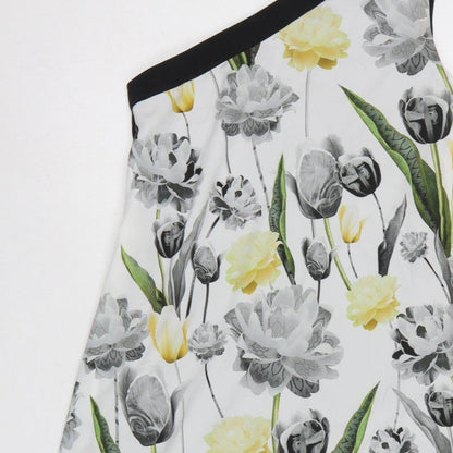 Ted Baker Women Multicoloured Floral One Shoulder A-Line Dress UK 10