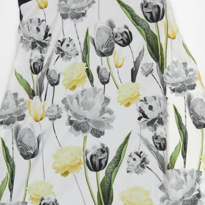 Ted Baker Women Multicoloured Floral One Shoulder A-Line Dress UK 10