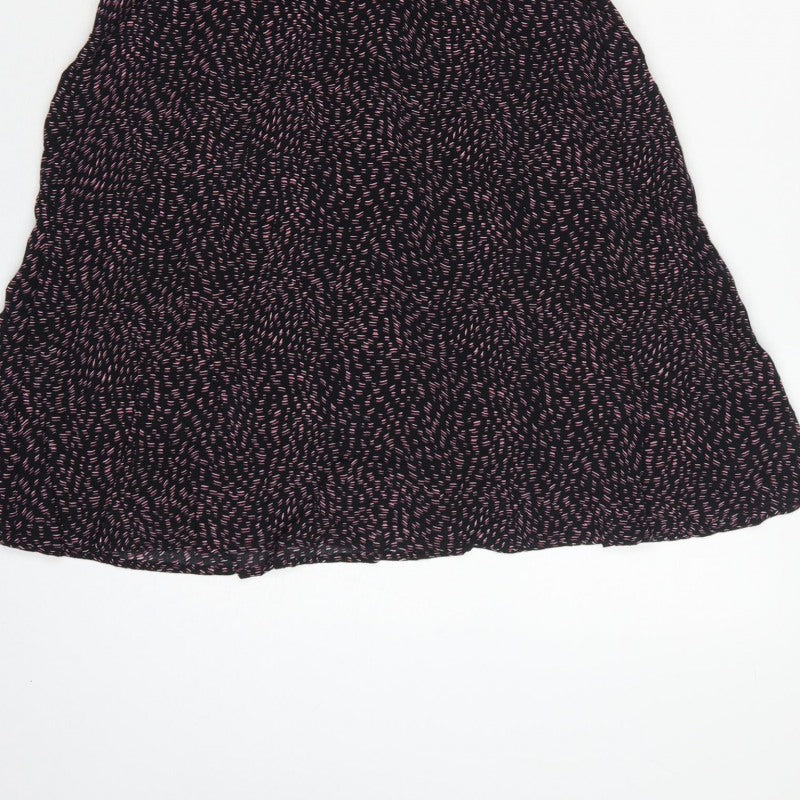 & Other Stories Women Black Pink UK 10 Fit & Flare Collared Dress