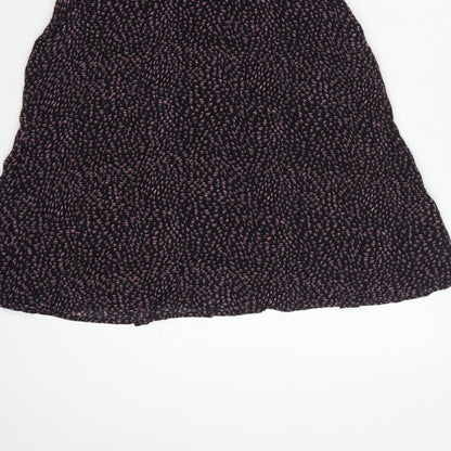& Other Stories Women Black Pink UK 10 Fit & Flare Collared Dress