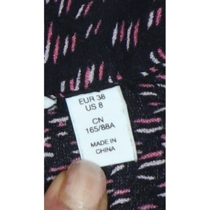 & Other Stories Women Black Pink UK 10 Fit & Flare Collared Dress