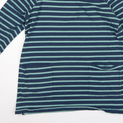 Seasalt Cornwall Women Blue Striped UK 20 Organic Cotton Tamper Tunic
